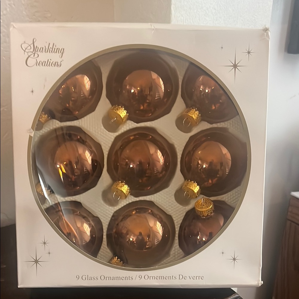 Sparkling creations Bronze Glass Ornaments